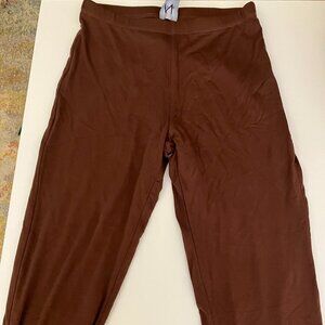 Naked Wardrobe NW Boot Pants - High Waisted Stretch - Chocolate Size Medium
